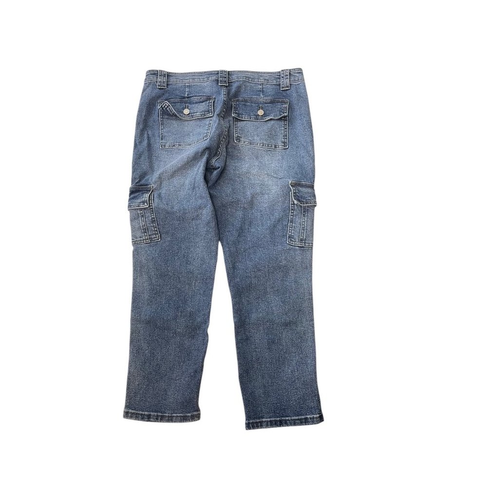 KanCan Womens Blue Denim Cargo Jeans W13/30 With Multiple Pockets & Relaxed Fit - Picture 10 of 10